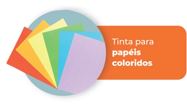 Tintas para papéis coloridos